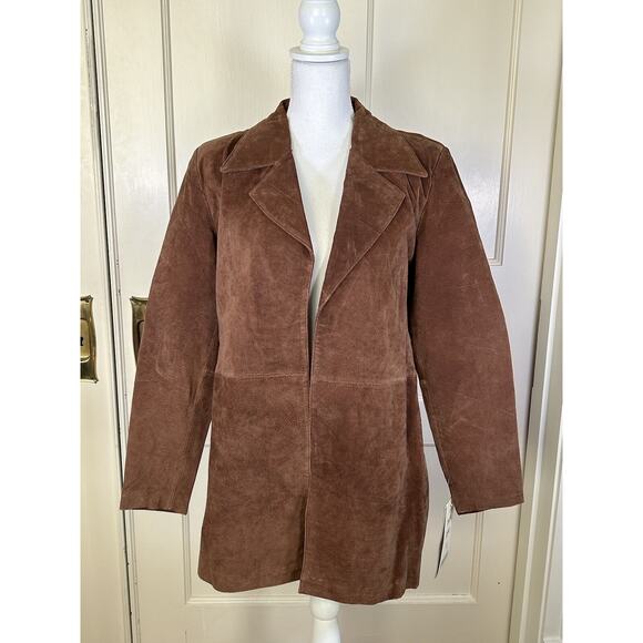 Vintage Jackets & Blazers - Vintage Lew Megram Women’s Brown Leather Jacket 12 NWT